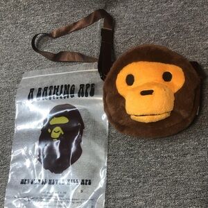 Bape Brown and Yellow Kids Monkey Bag